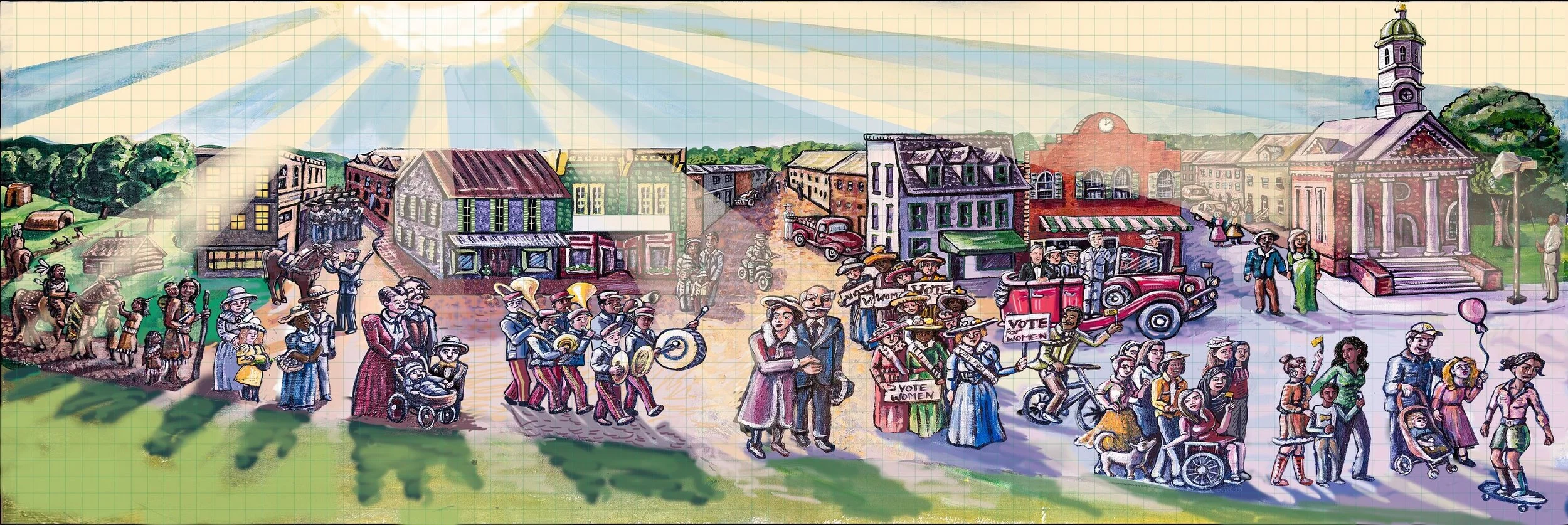 Leesburgh Historical Mural, Virgina 2015
