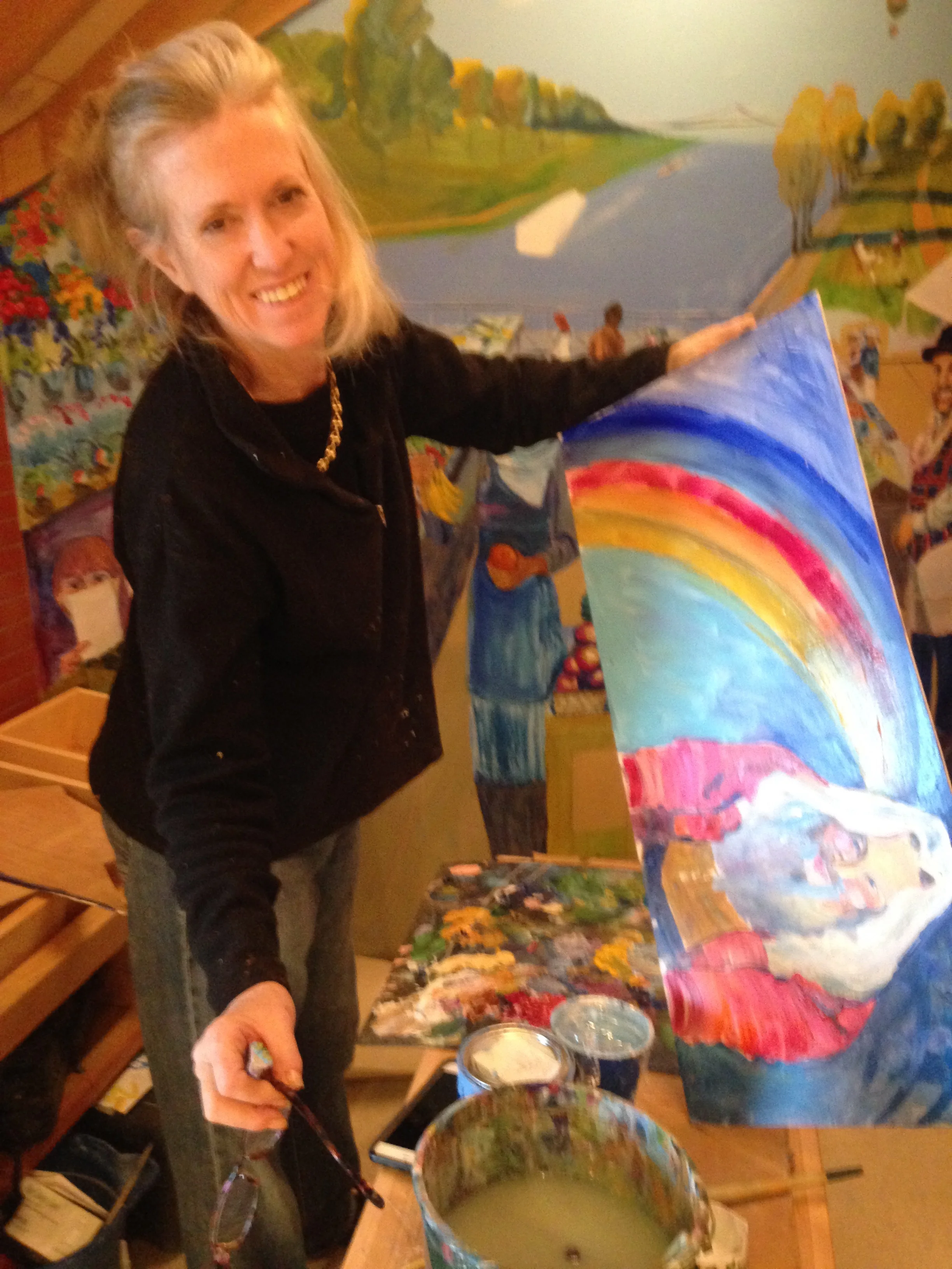 This mural room was a collaboration with Candy Barr http://www.candybarrartist.com/
