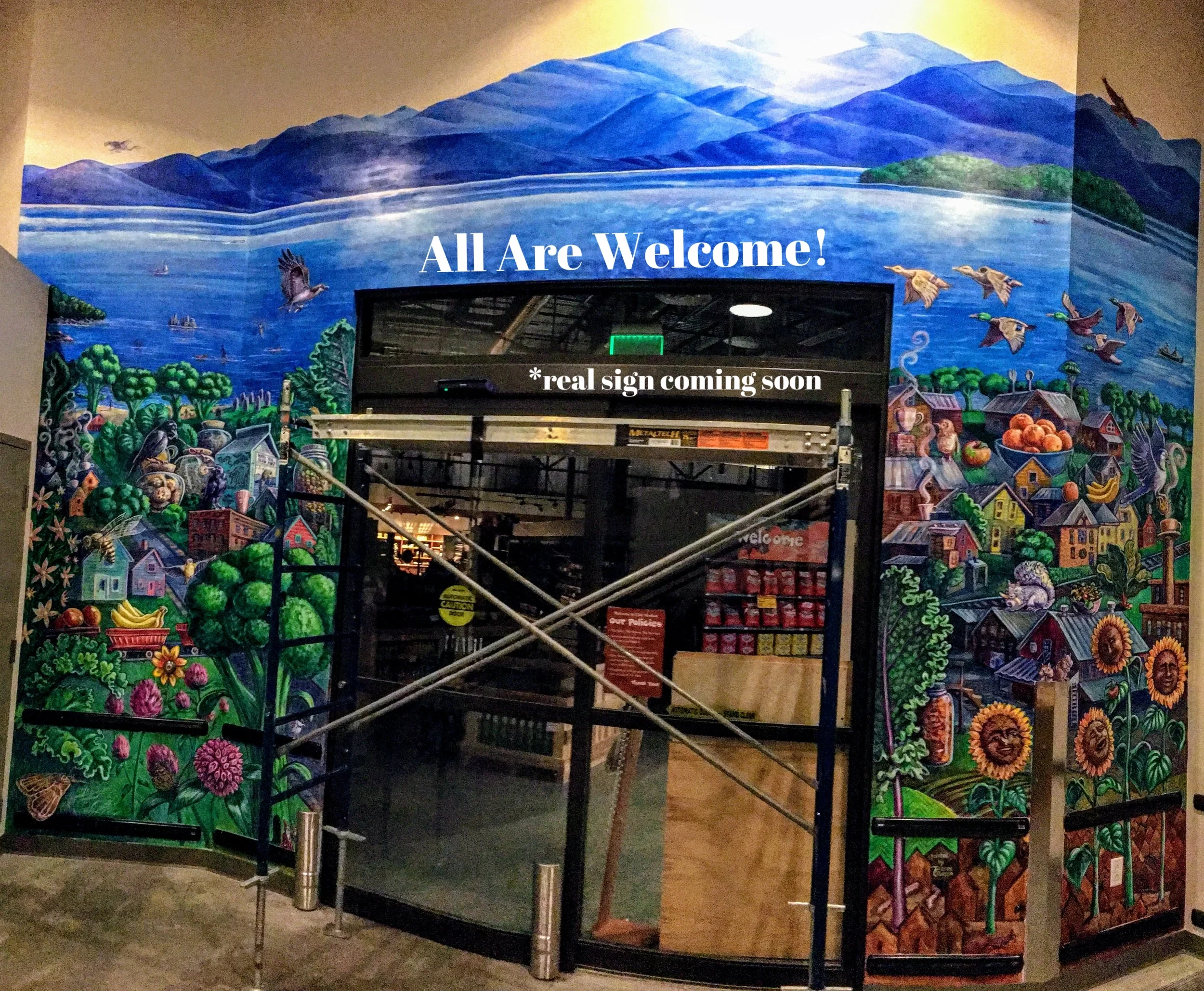 awaiting a 'welcome' sign over the door