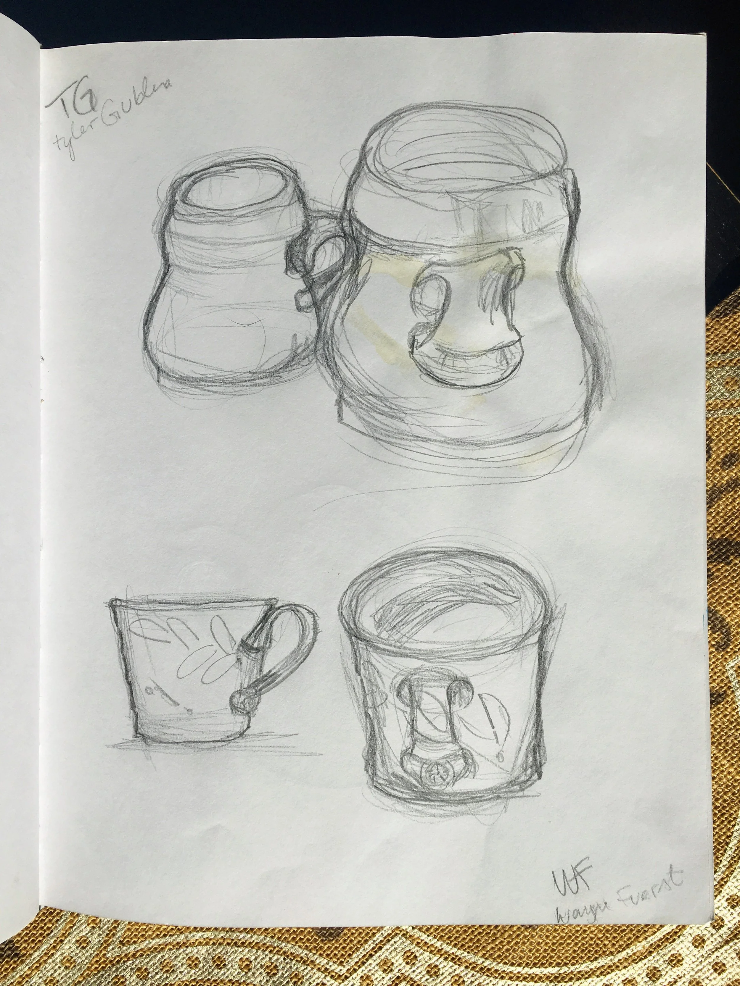Mugs for sale at Local Pottery by Tyler Gulden and Wayne Furest