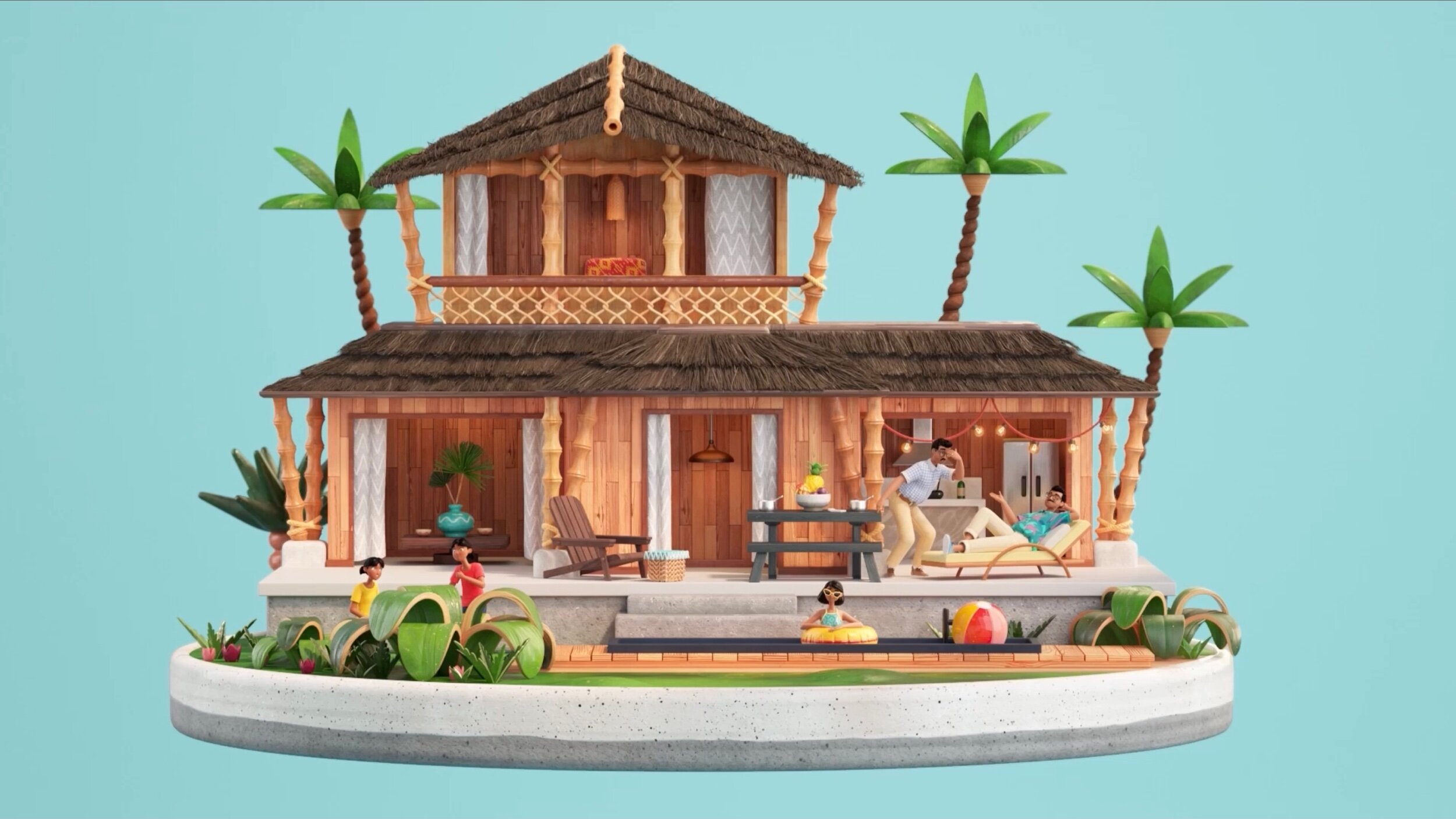 Bungalow set look development