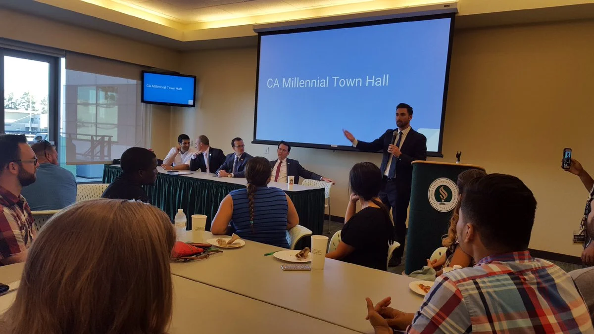 CA Millennial Caucus Co-Chair Asm. Ian Calderon, the first millennial elected to the Assembly, talked about his generation's focus on policy over partisanship. 