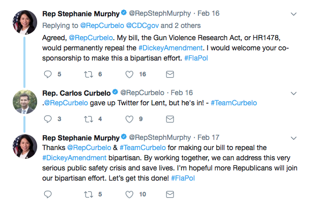 Statement from Reps. Murphy & Curbelo: Omnibus' provision ending ban on federal research into gun violence an "important first step"