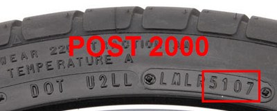 POST 2000 Tire: 5107 = 51st week of 2007