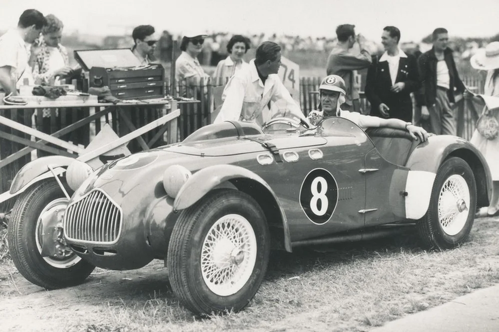 Fred Wacker awaits the start of a race in J2-2086...widely recognized as 'The 8 Ball'