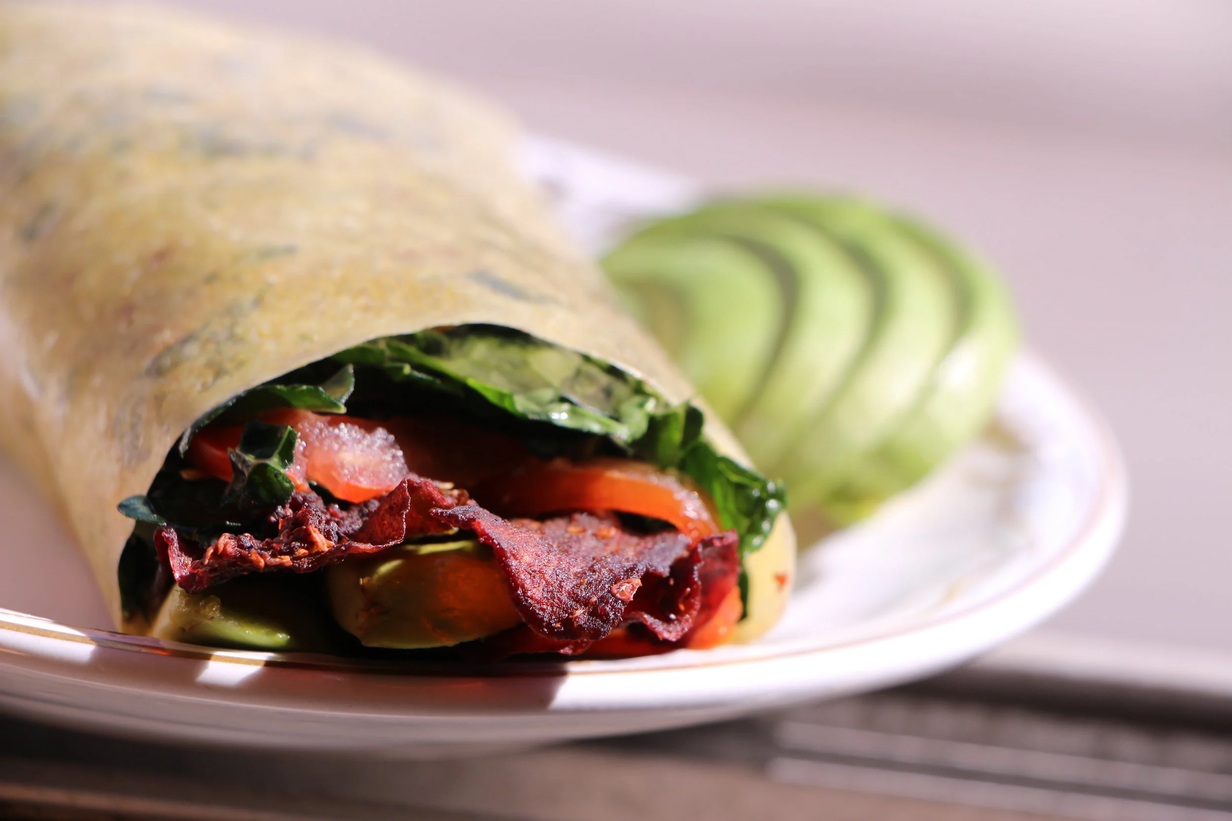 "Bacon" Kale Coconut Wraps