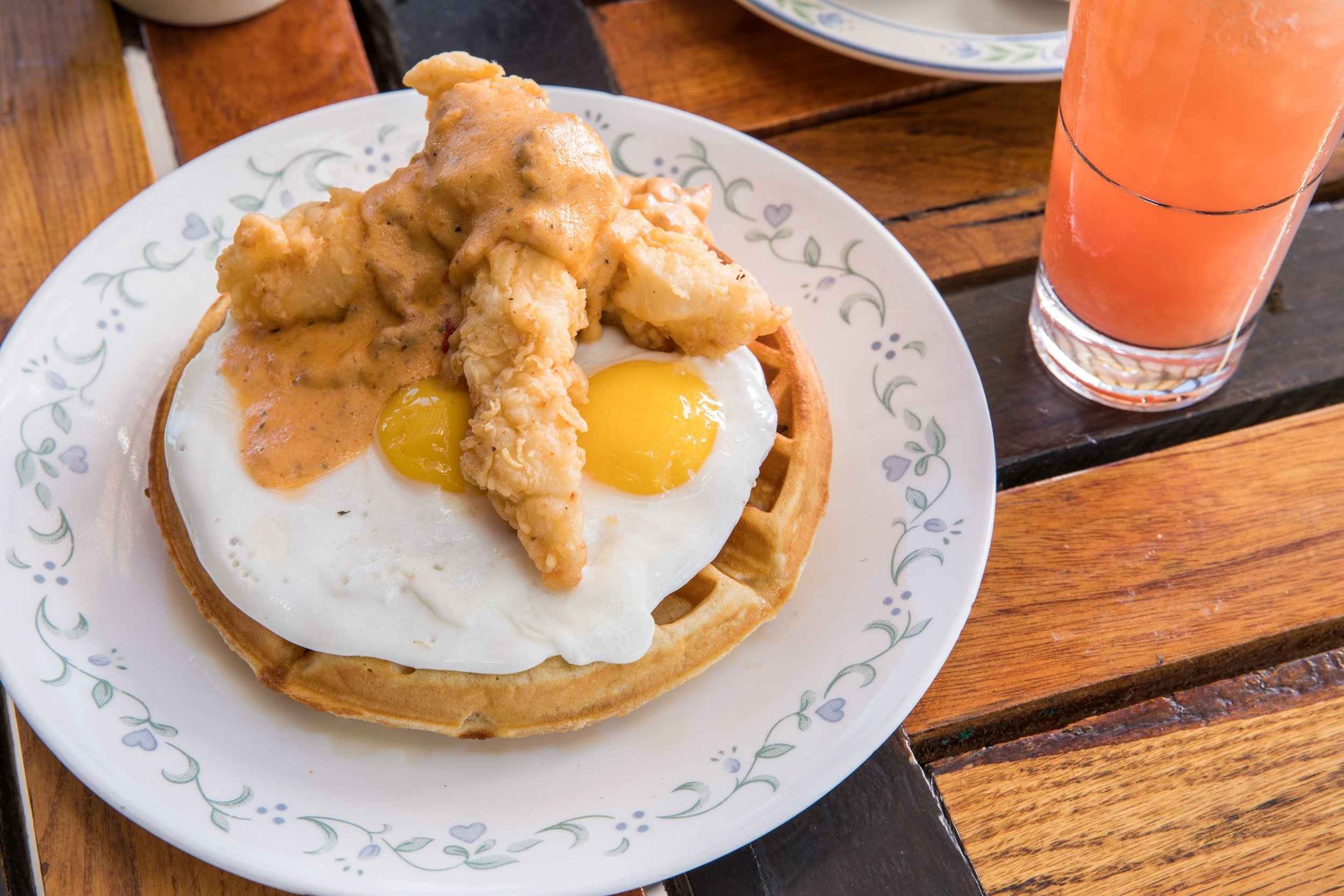 Chicken and Waffles Lunch.