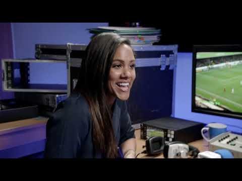Claudia Winkleman Tackles Football Commentating with Alex Scott Head & Shoulders