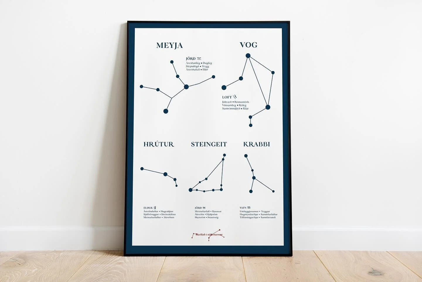 Settu stj&ouml;rnuplakat &iacute; j&oacute;lapakkann &thorn;inn🎄 Panta&eth;u einstaka og pers&oacute;nulega j&oacute;lagj&ouml;f fyrir &thorn;&iacute;na n&aacute;nustu &aacute; www.skrifadistjornurnar.com ✨