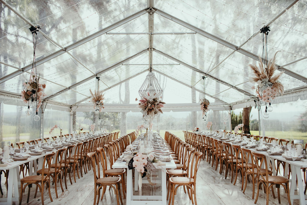 Clear Marquee Styling Tips, Marquee White Cross Back Dining Chair