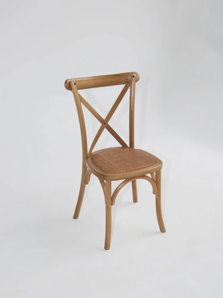Oak Cross Back Chair I $14ea