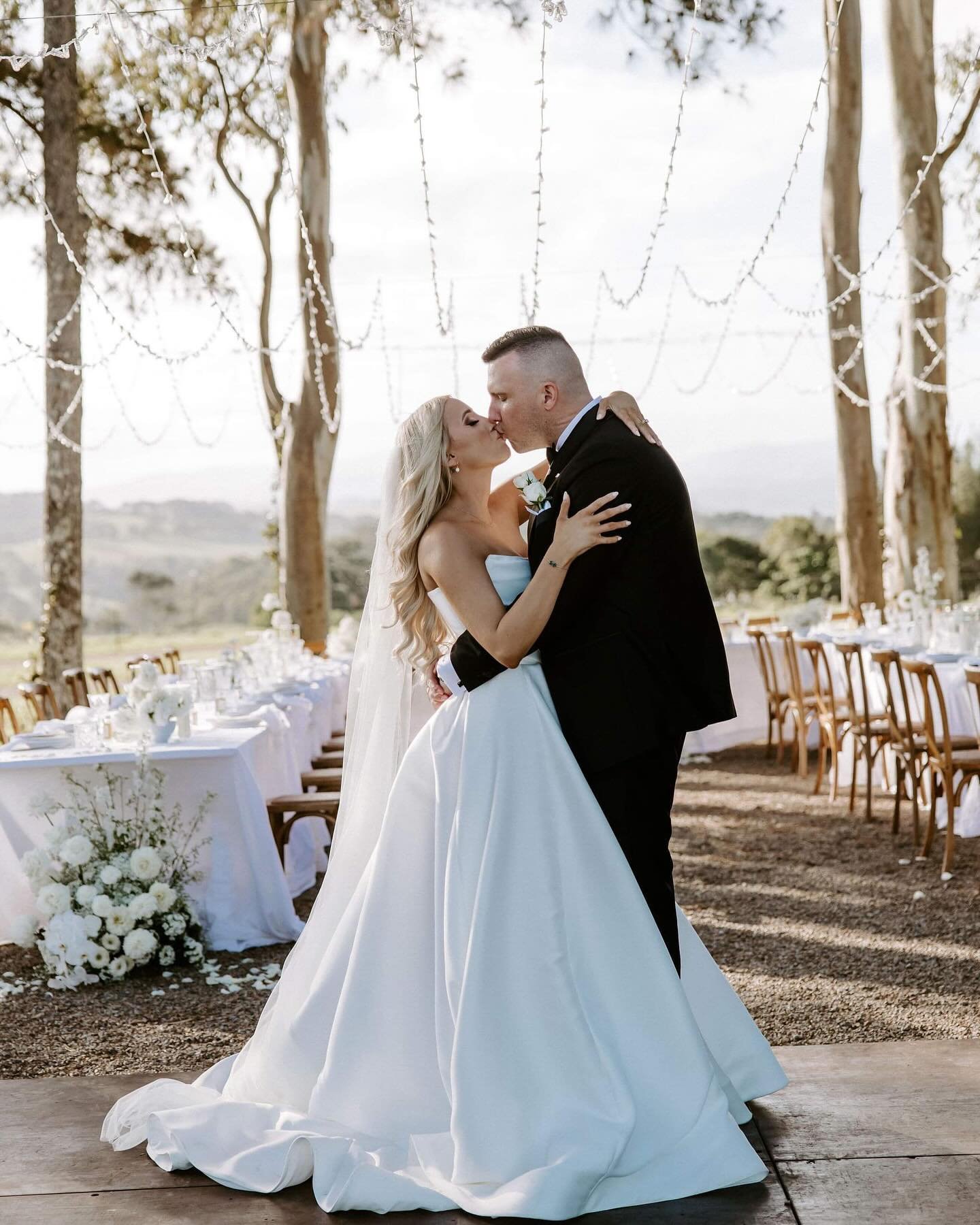 Hannah &amp; Beau&rsquo;s micro wedding under the stars at @byronviewfarm with @__elope__ @wildernessflowers_ @ninaclairephotographer @bc_celebrant @theweddingshed ✨