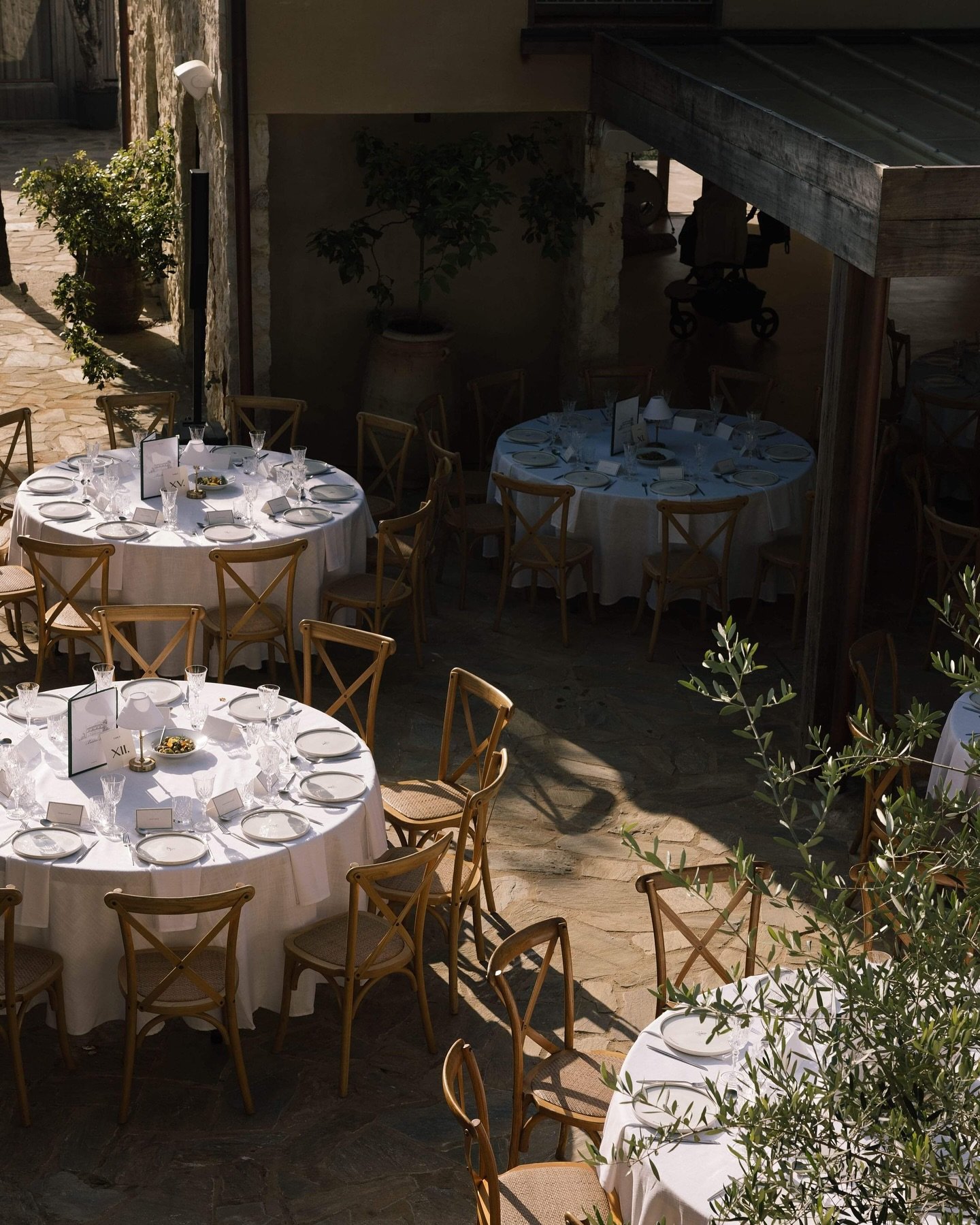 The wedding weekend arrived in October on a clear spring day, and from walking down the aisle to Champagne and cocktail hour, the outdoor courtyard dinner and the tented dance party, it was every bit the day the bride and groom envisioned.

Bride - @