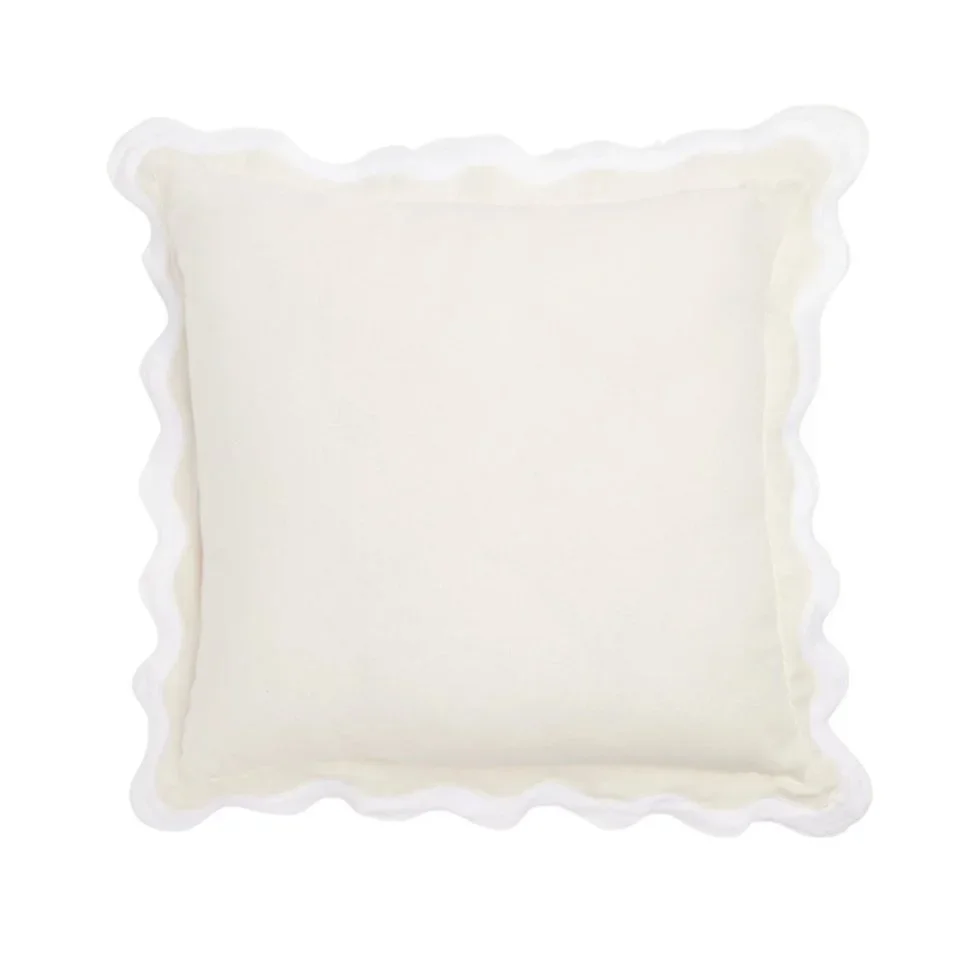 Cream/White Scallop Cushion | $12