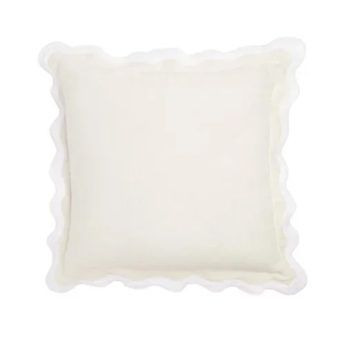 White &amp; cream Scallop Cushion | $10ea