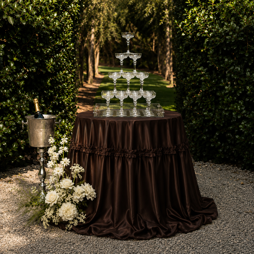 Chocolate Ruffle Champagne Tower Set I $380 (Copy)