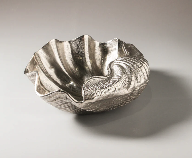 Large Silver Clam Shell $40ea I Qty 2 (Copy)