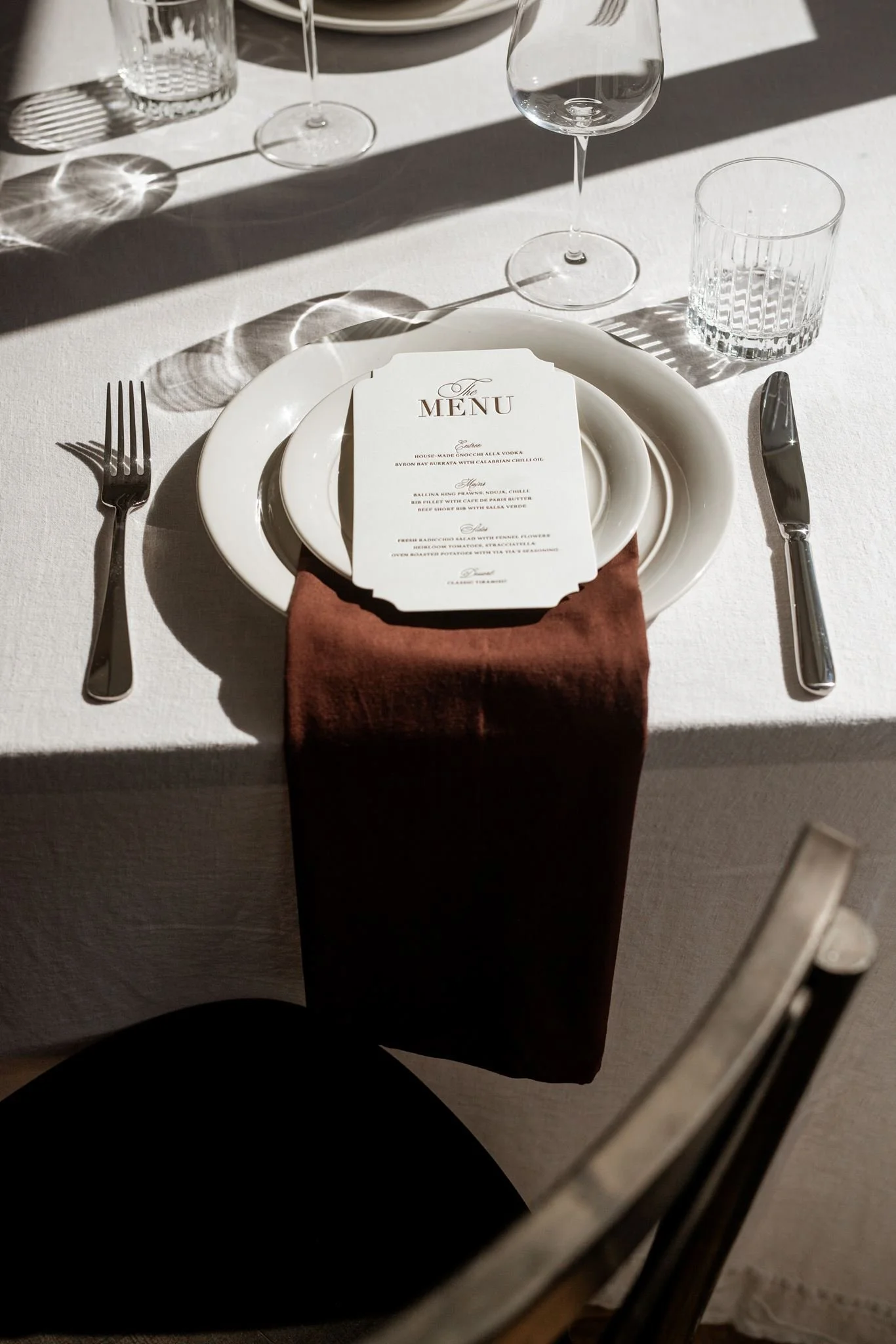 Chocolate Linen Napkin | $4ea | Qty 100