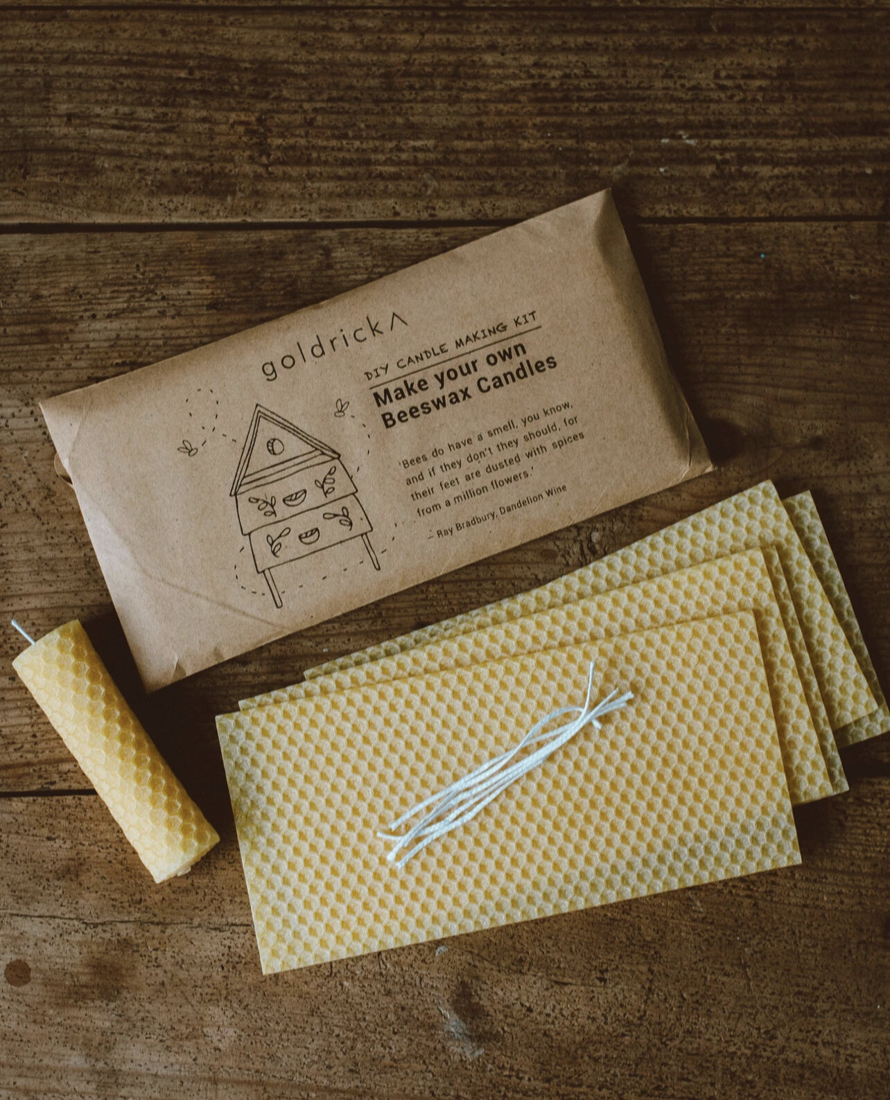 See Item Description 6 x Christmas 'Twists' Beeswax Candle Making Kit 
