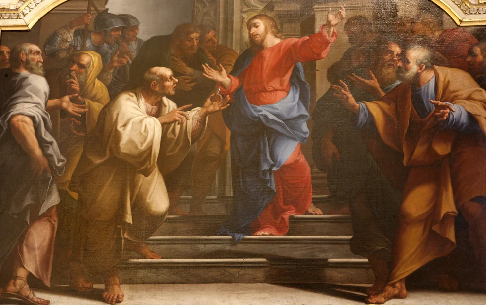 "Jesus and the Roman Coin", a fresco from San Marco Church in Milan 