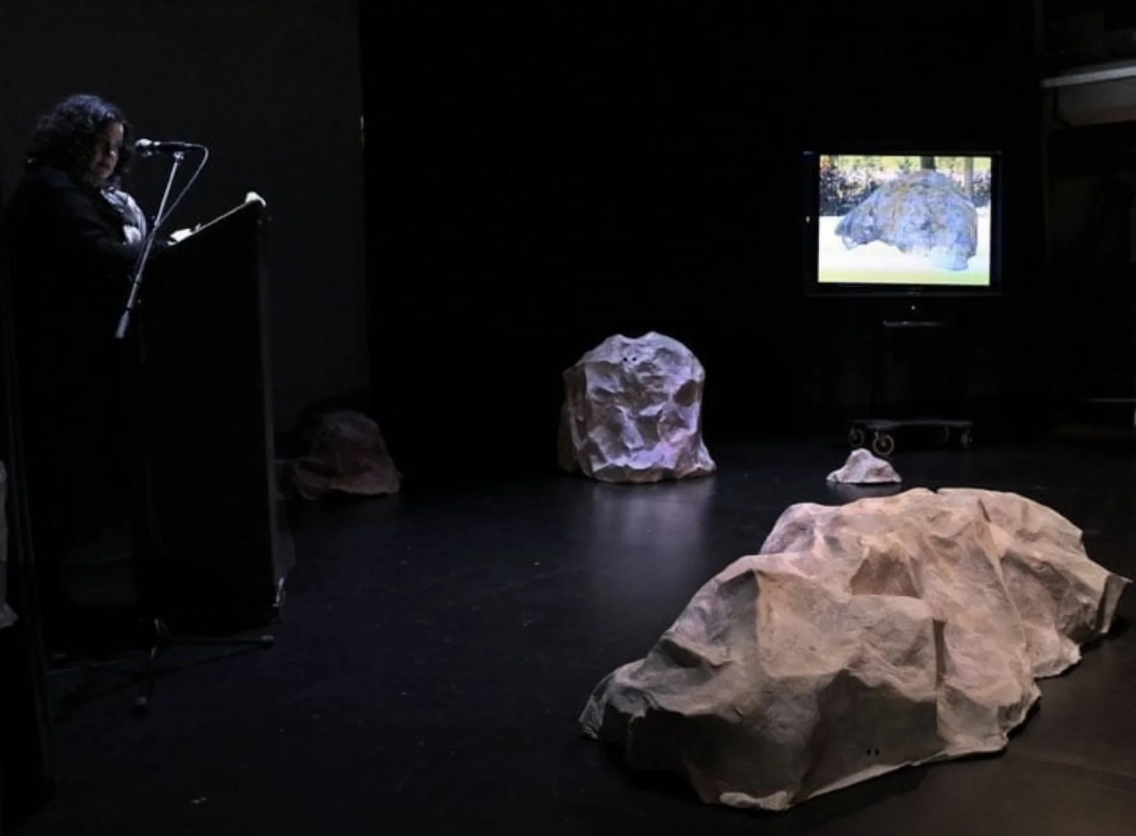   Watching Rocks: Banff  was streamed live on November 29, 2016 for   Running With Concepts: The Geologic Edition  &nbsp;at University of Toronto. Aislinn Thomas'  Rock disguises (for rocks and humans)  is pictured in the foreground. 