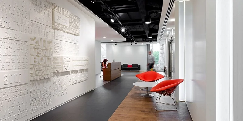 Air Diffusion supplied the Linear Slot Diffusers, visible on the right-hand wall of the sports brand's Headquarters.