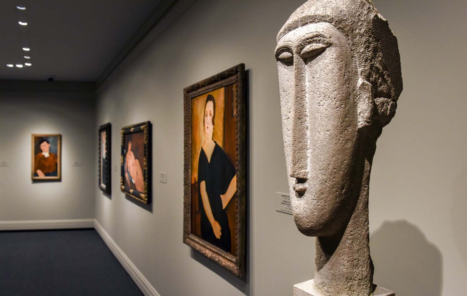  A stunning room devoted entirely to Modigliani is located on the ground level. (Bill O'Leary/The Washington Post) 