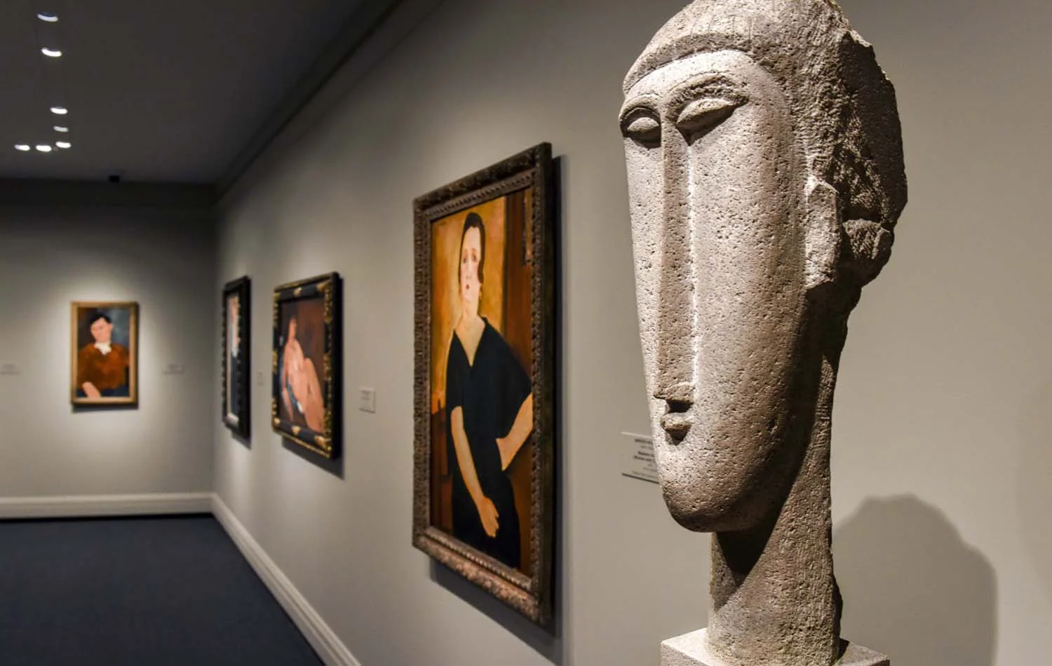 A stunning room devoted entirely to Modigliani is located on the ground level. (Bill O'Leary/The Washington Post)