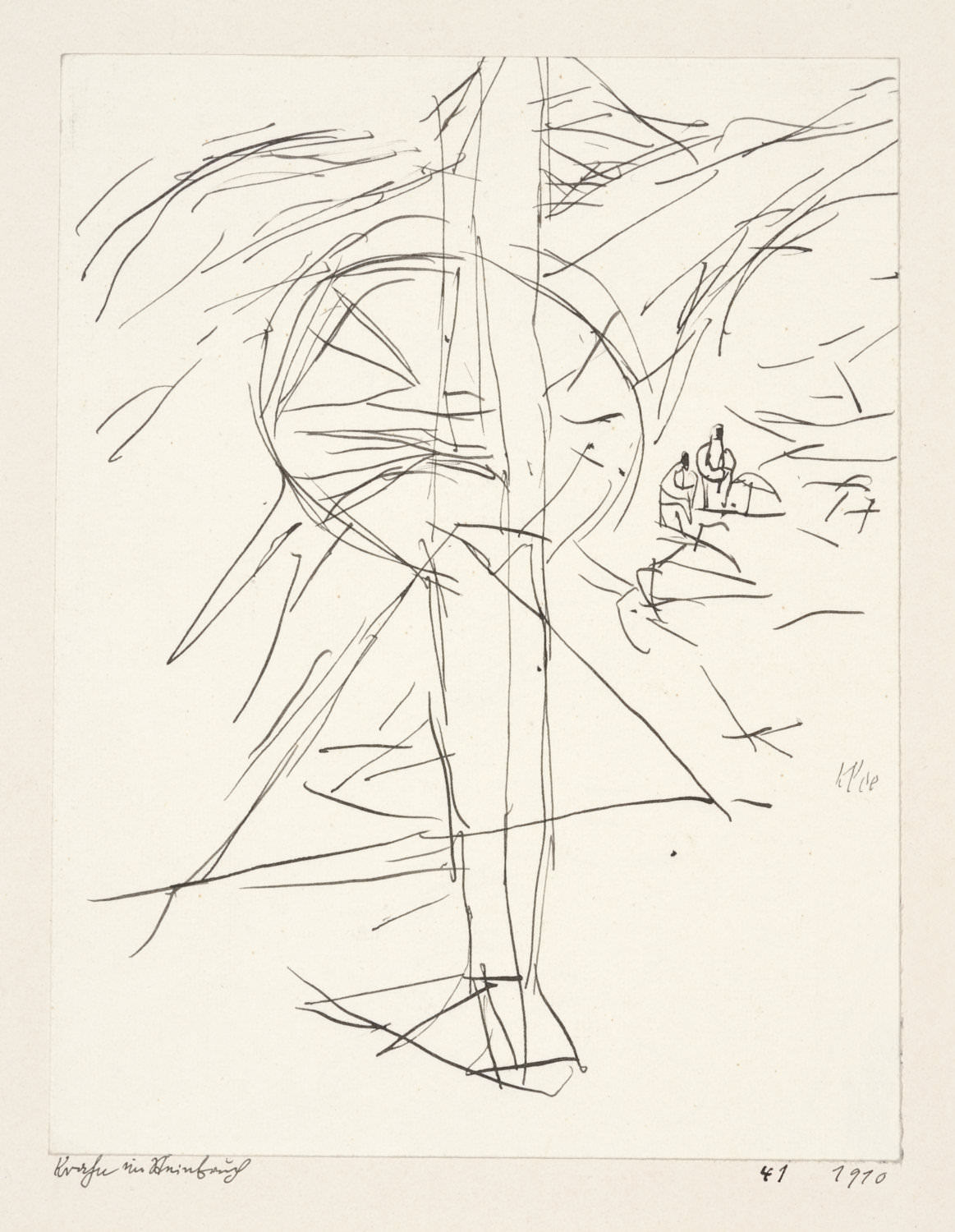 Paul Klee, Krahn im Steinbruch , 1910, 41, Feder auf Papier auf Karton, 13,4 x 10,4 cm, Zentrum Paul Klee, Bern © Zentrum Paul Klee, Bern, Bildarchiv