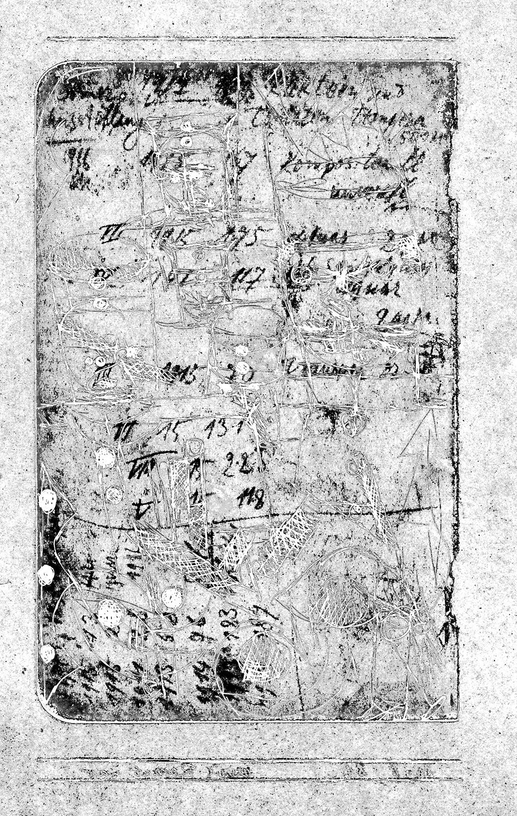Abb. 12 Rückseitige Notiz vom Blatt »als ich Rekrut war«, Überarbeitung: Osamu Okuda ©Osamu Okuda
