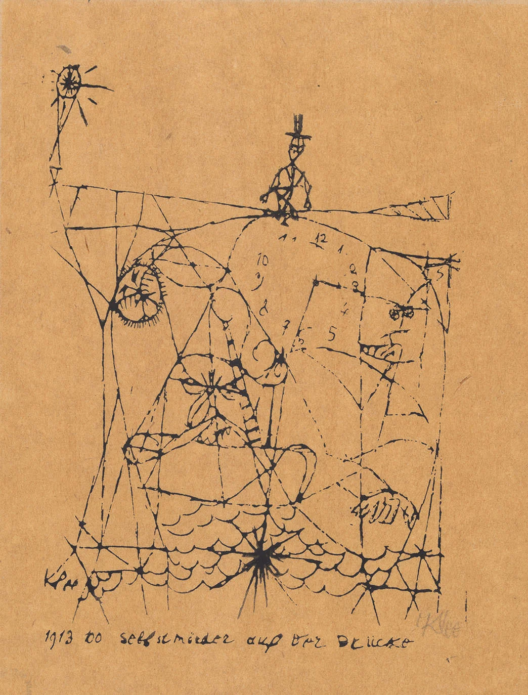 Abb. 41 Paul Klee, Selbstmörder auf der Brücke, 1913, Handdruck mit dem Cliché von 1913, 100 , 25,4 x 18,5 cm, Zentrum Paul Klee, Bern © Zentrum Paul Klee, Bern, Bildarchiv