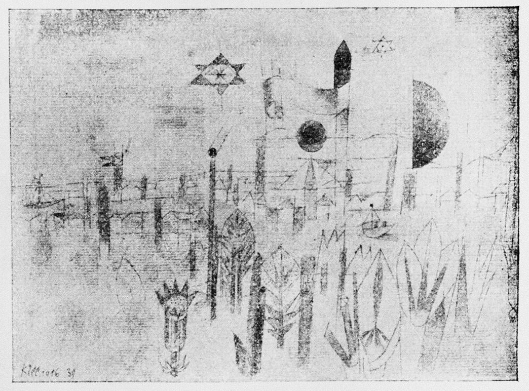 Abb. 49 Paul Klee, Flusslandschaft, 1916, 39 , Feder und Aquarell auf Papier auf Karton , Standort unbekannt © Zentrum Paul Klee, Bern, Archiv