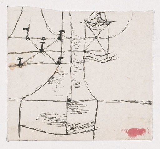 Abb. 57 Paul Klee, Ohne Titel, 1916 , Feder auf Papier, 7,1 x 7,8 cm , Privatbesitz Schweiz, Depositum im Zentrum Paul Klee, Bern © Zentrum Paul Klee, Bern, Bildarchiv