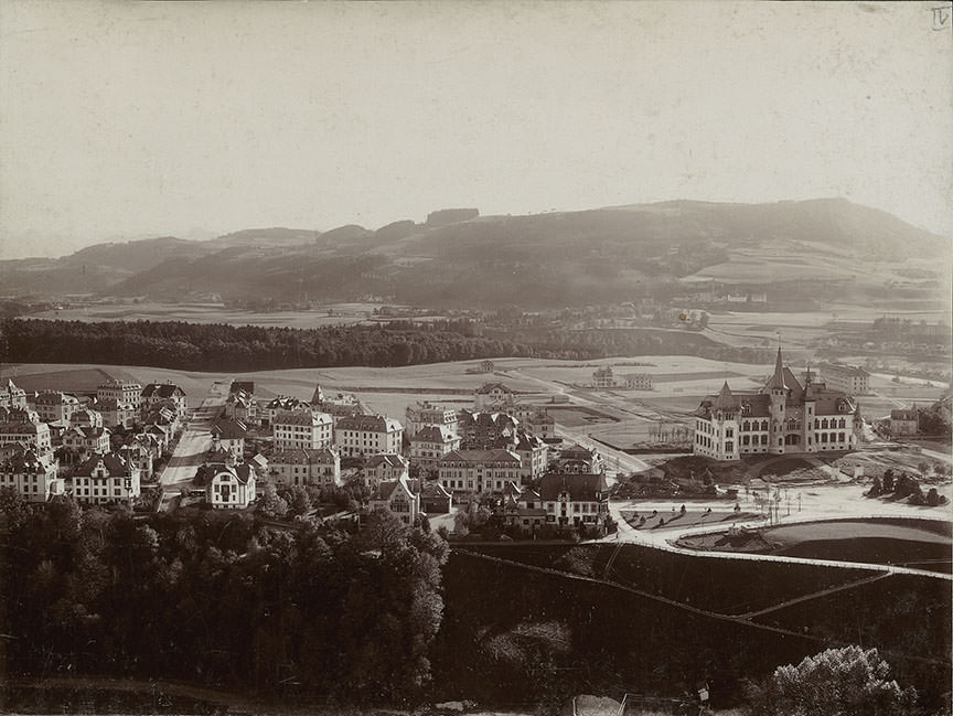  Abb. 1 Blick vom Turm des Berner Münsters auf das westliche Kirchenfeld, 1894, Foto: Hermann Völlger, Burgerbibliothek Bern © Burgerbibliothek Bern 