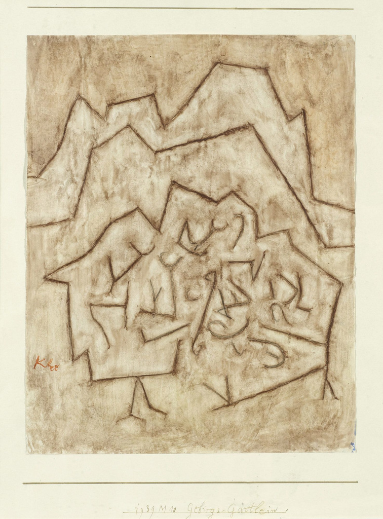  Abb. 18  Paul Klee, Gebirgs-Gärtlein, 1939,130, Aquarell auf Kreidegrundierung auf Papier auf Karton, 26,5 x 21 cm. Privatbe-sitz, Schweiz.  © Zentrum Paul Klee, Bern, Bildarchiv. 