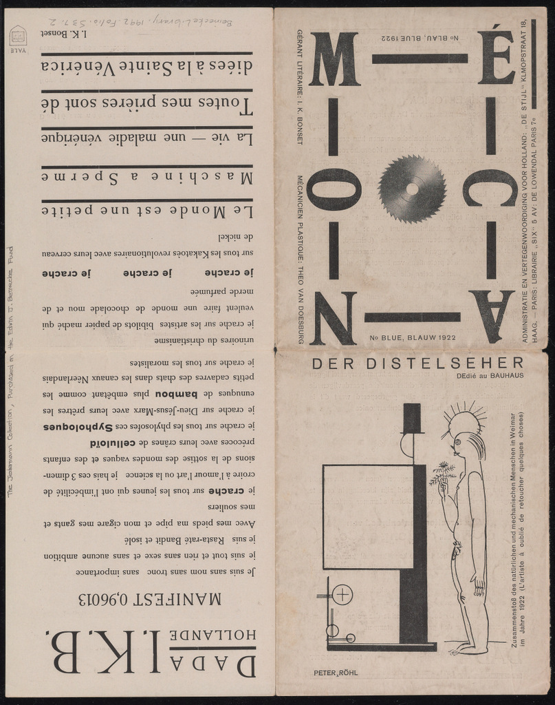   Fig. 2    Karl-Peter Röhl, Der Distelseher, Mécano, No. Blue, 1922.     