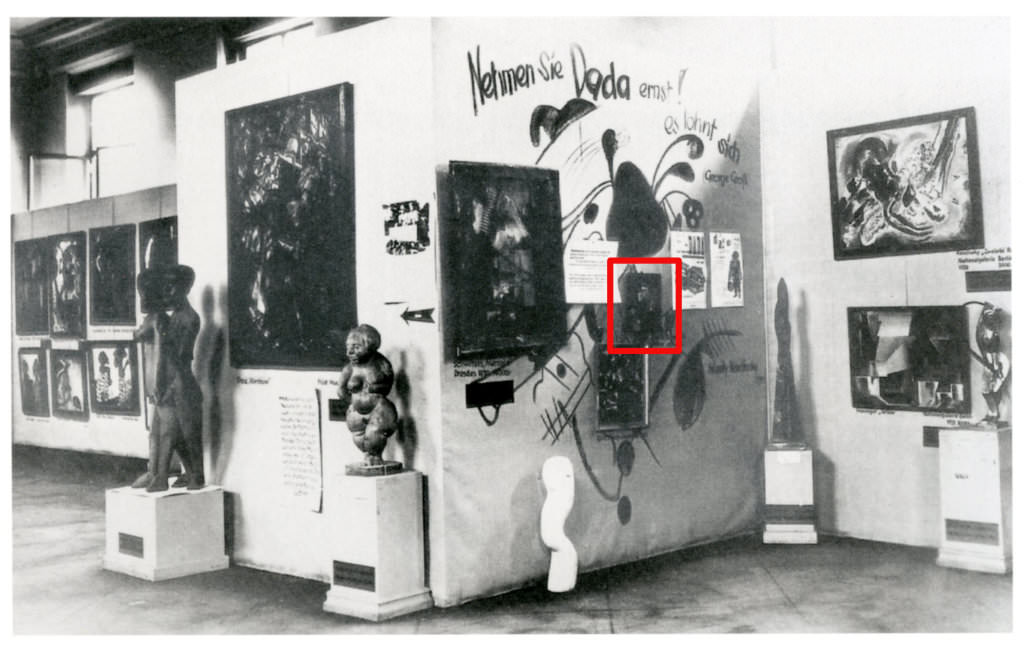  Abb. 12&nbsp;  Blick in Raum 3 im Obergeschoss der Ausstellung »Entartete Kunst«, München 1937, mit der sogenannten »Dada-Wand«  © Zentrum Paul Klee, Bildarchiv 