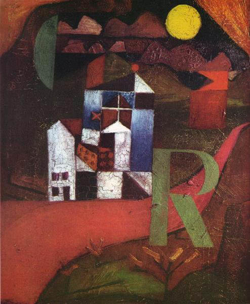  Abb. 23  Paul Klee   Villa R , 1919, 153 Öl auf Karton, 26,5 x 22,4 cm Nicht bezeichnet Kunstmuseum Basel, mit einem Sonderkredit der Basler Regierung erworben 1939,&nbsp;  in: Kunstmuseum Basel, Sammlung Online, http://sammlungonline.kunstmuseumbas