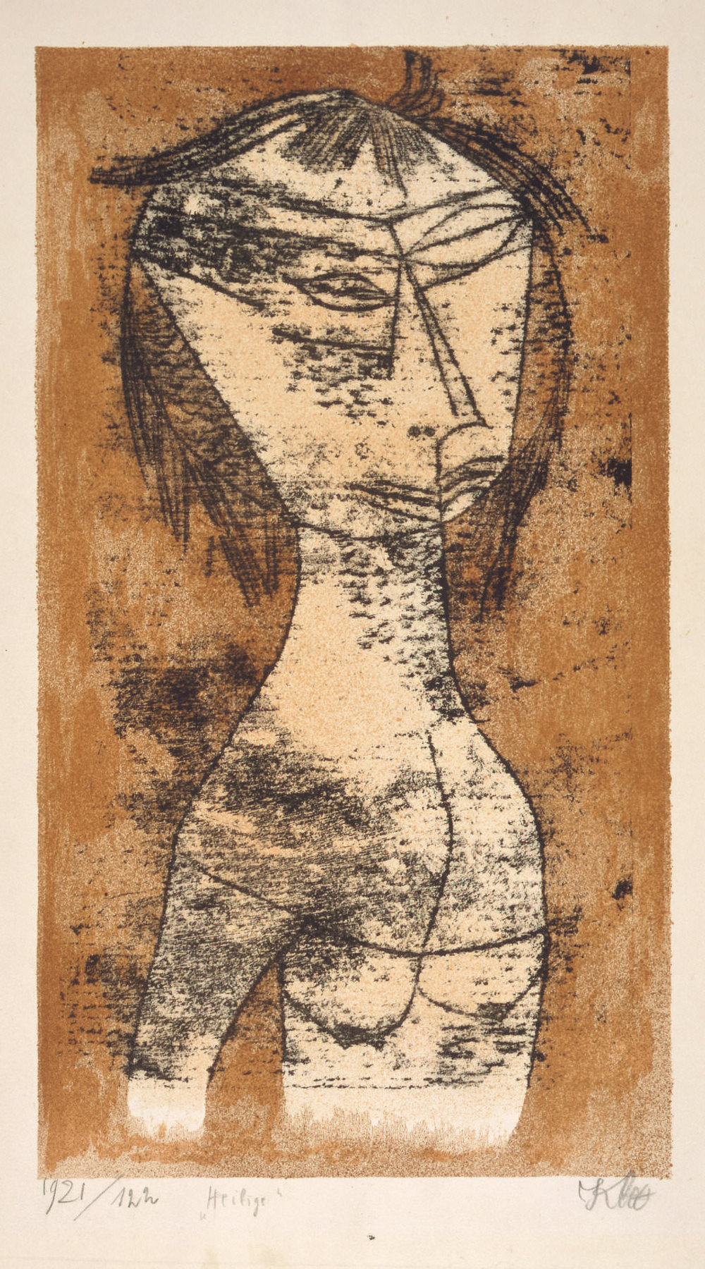  Abb. 7&nbsp;  Paul Klee   Die Heilige vom innern Licht , 1921, 122, Farblithographie, 31 x 17,5 cm (Blatt 5 der 1. Mappe »Neue europäische Graphik. Meister des staatlichen Bauhauses in Weimar«), 31 x 17,5 cm. Zentrum Paul Klee, Bern.  © Zentrum Paul