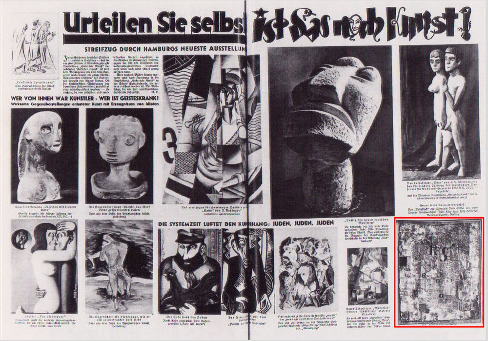  Abb. 20&nbsp;  Artikel zur Ausstellung »Entartete Kunst«, Hamburg 1938, aus dem Hamburger Tageblatt-Wochenschau vom 13. November 1938 