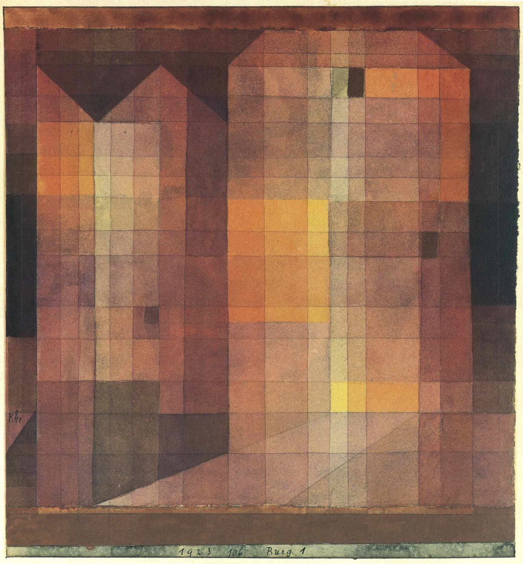Abb. 2:  Paul Klee, Burg 1, 1923, 106