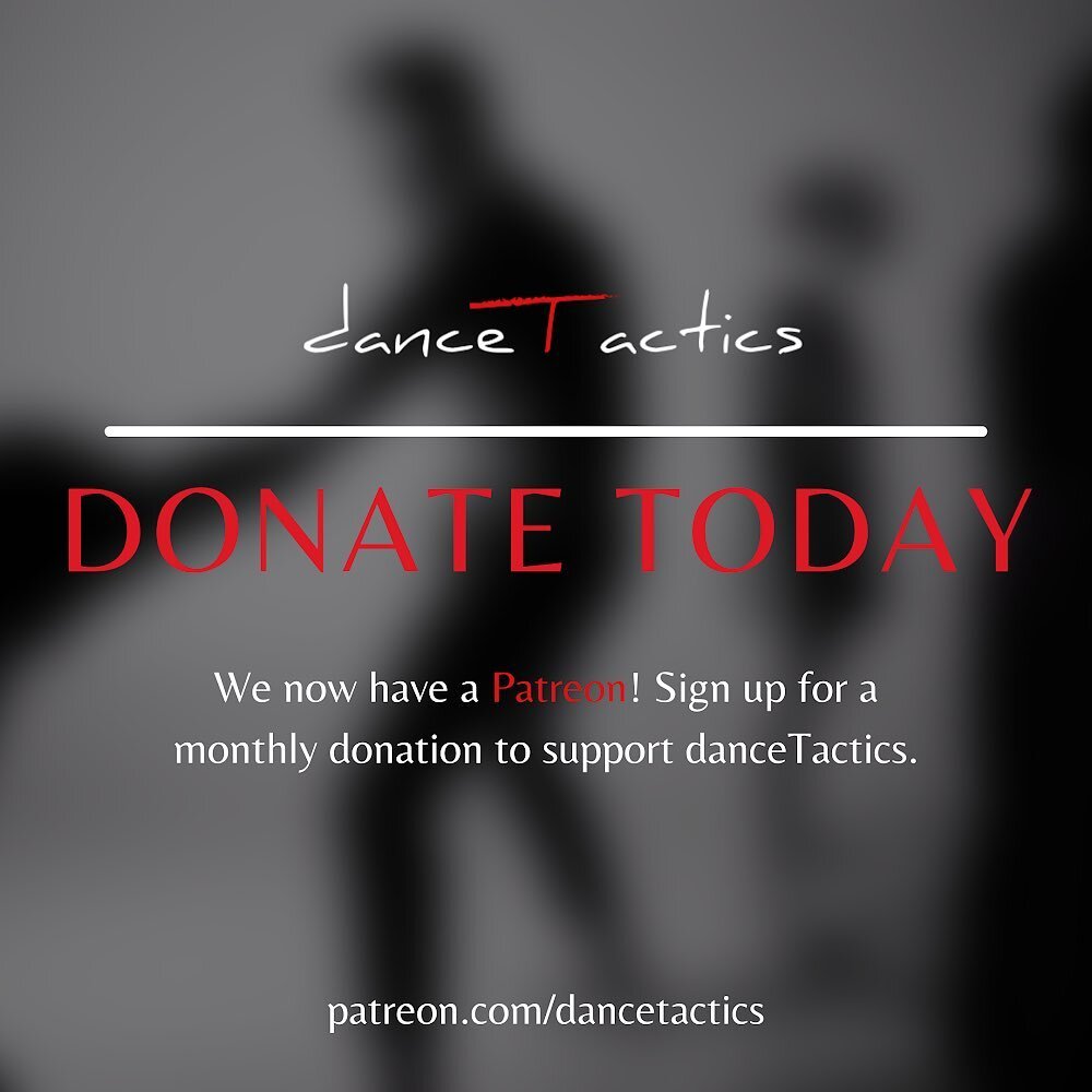 If you haven't already done so, we've created a Patreon so you can support danceTactics with small, monthly donations! You can sign up at the link in our bio.

#dance #danceperformance #dancefestival #dancing #performance #dancer #dancecompany #dance