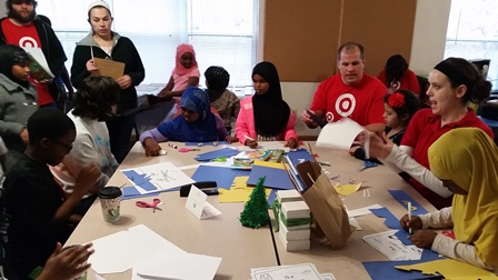 Target employees at Emerald Glen Book Fair