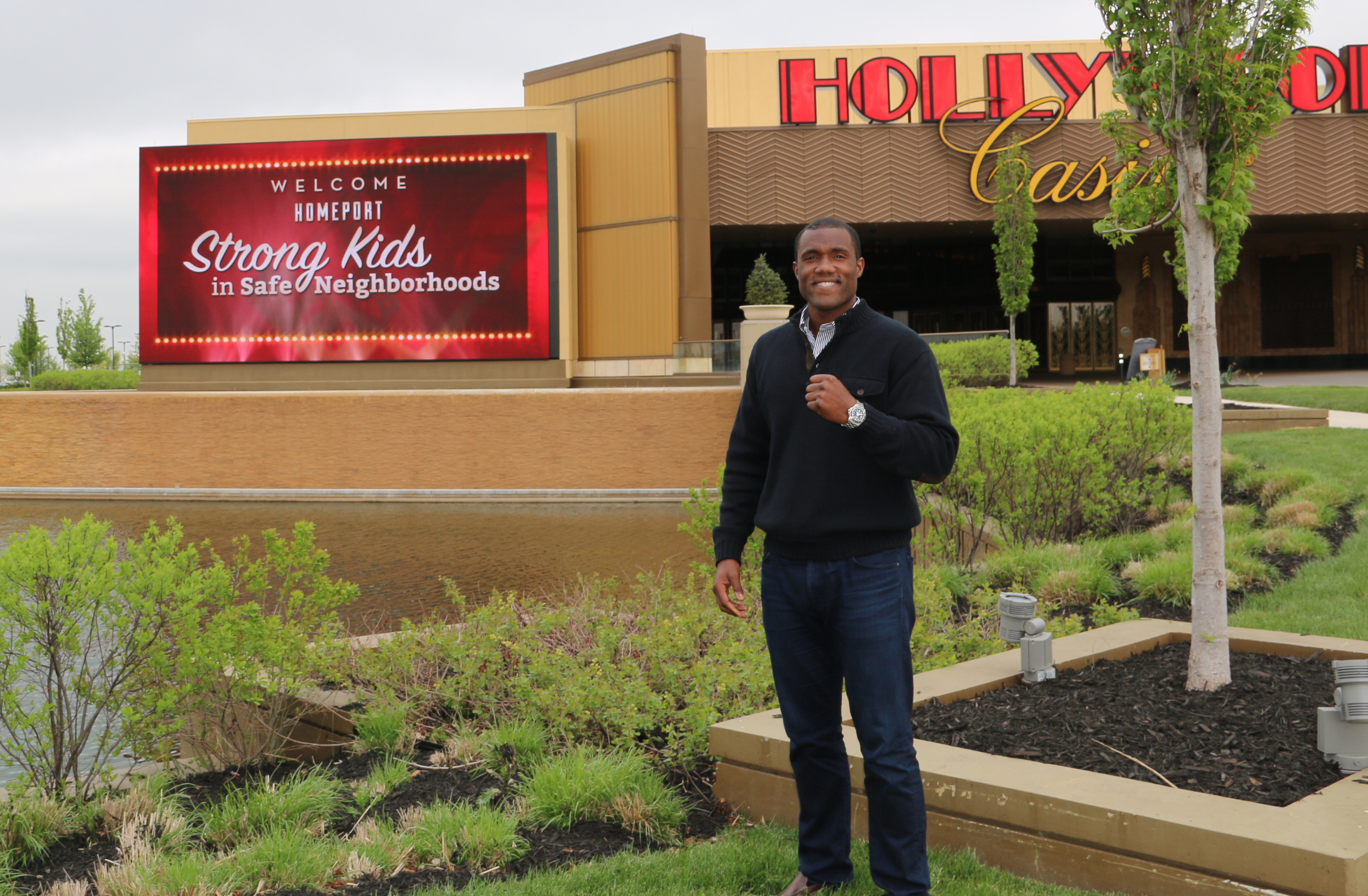 George Foreman III outside Hollywood Casino Columbus