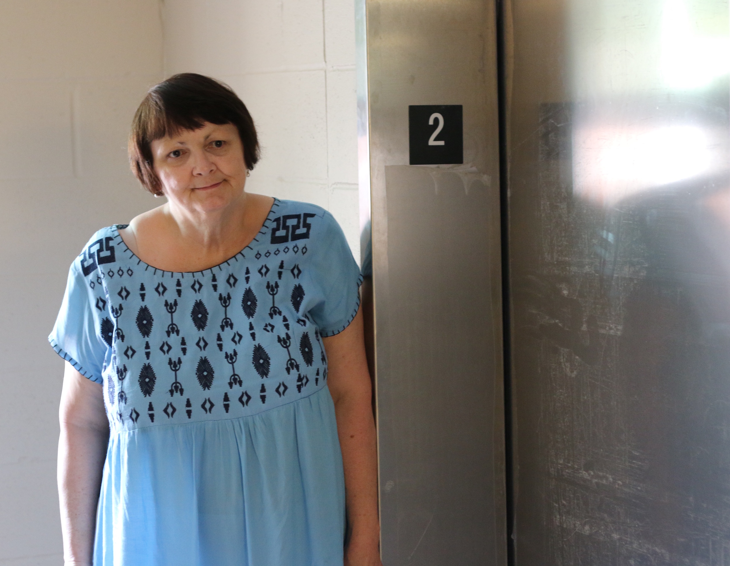 An elevator was a major addition for Linda Bettac and other residents at 1379 N. High Street