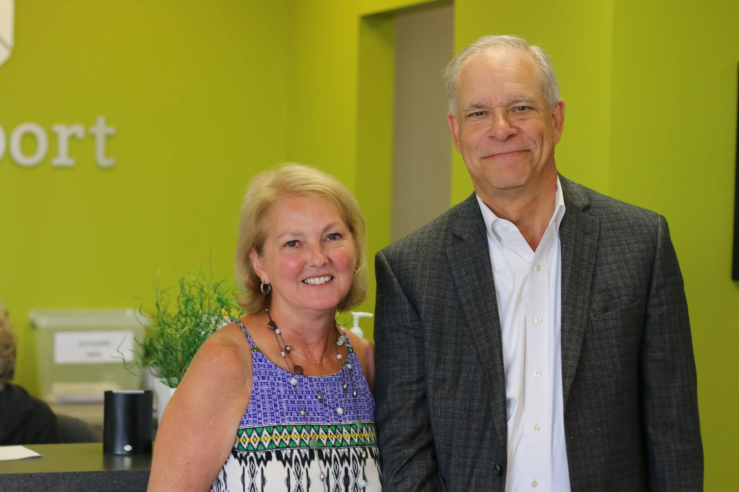 Chris Hune and Bruce Luecke after the announcement.