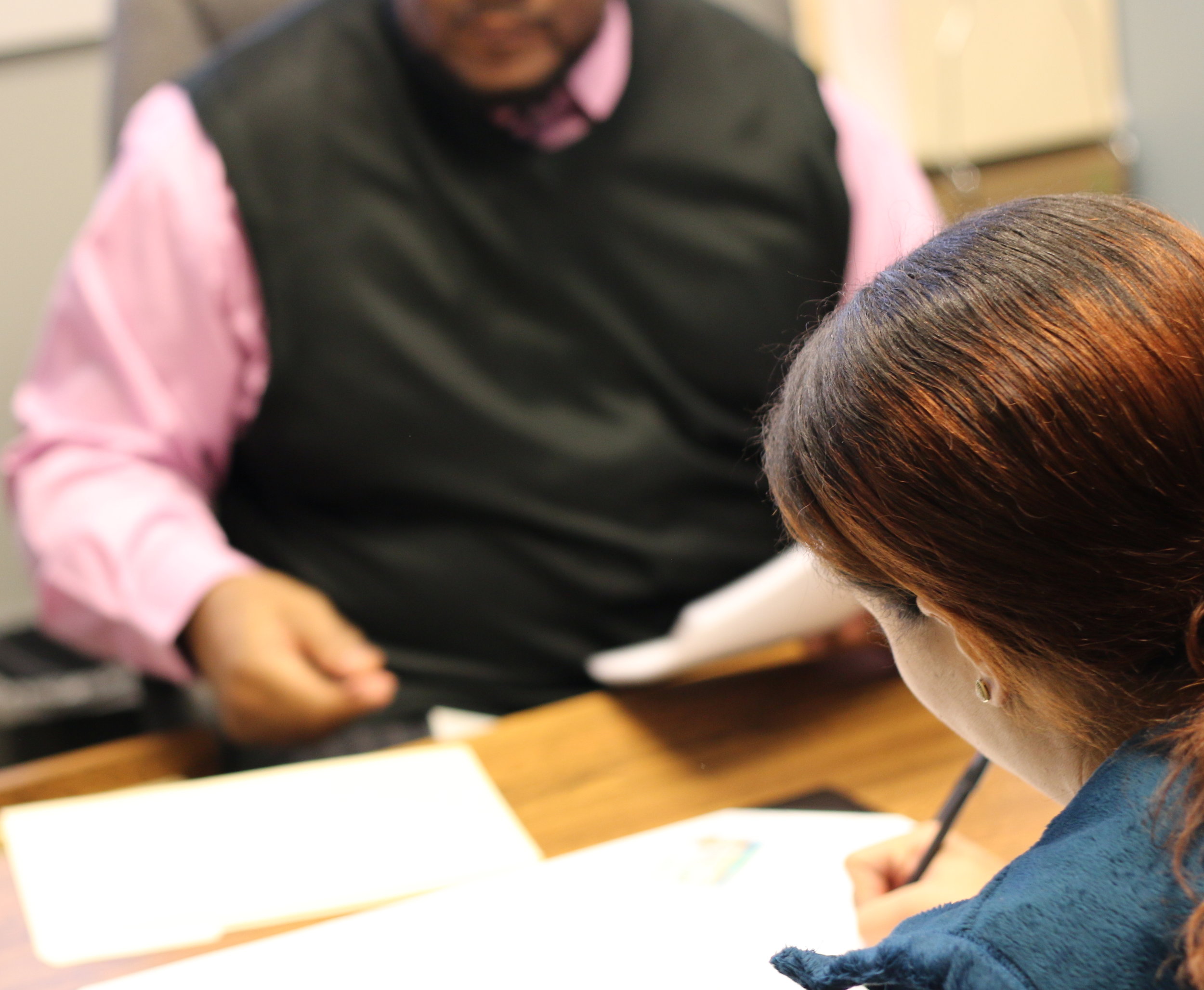 'Readiness' participant Brooklyn Hill in followup counseling session with Kerrick Jackson.