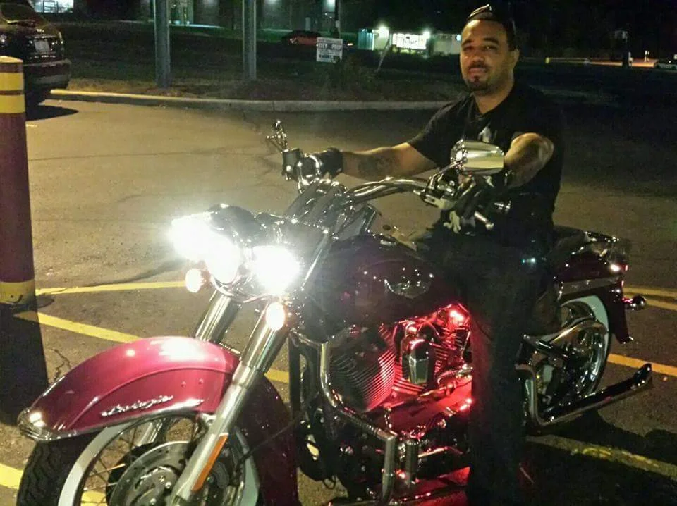 Cruising on a 2006 Harley Softail Deluxe