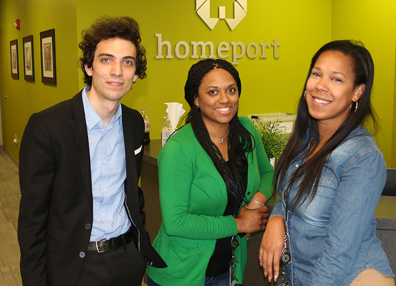 OSU College of Social Work interns Brad Jones, Javonne Hill and Elizabeth Couch.