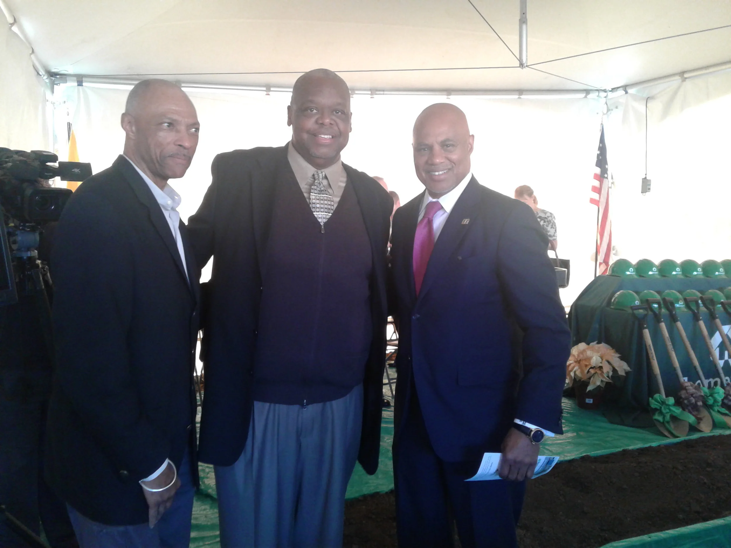 Former Milo-Grogan residents left to right Jim Cleamons, Robert Barksdale and Jordan Miller.